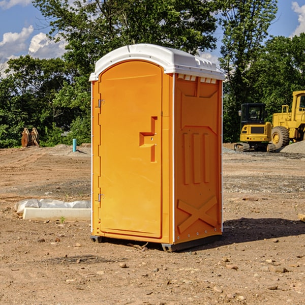 how often are the portable restrooms cleaned and serviced during a rental period in Rosendale Missouri